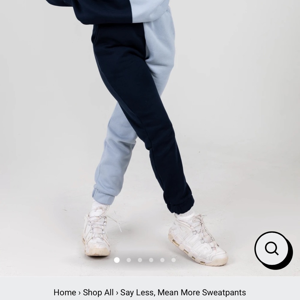 say less mean more Mayfair group sweatpants